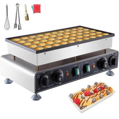 VEVOR Mini crêpe hollandaise Baker gaufrier 50 pièces 1700 W gaufrier machine 1.8 po Pour les restaurants