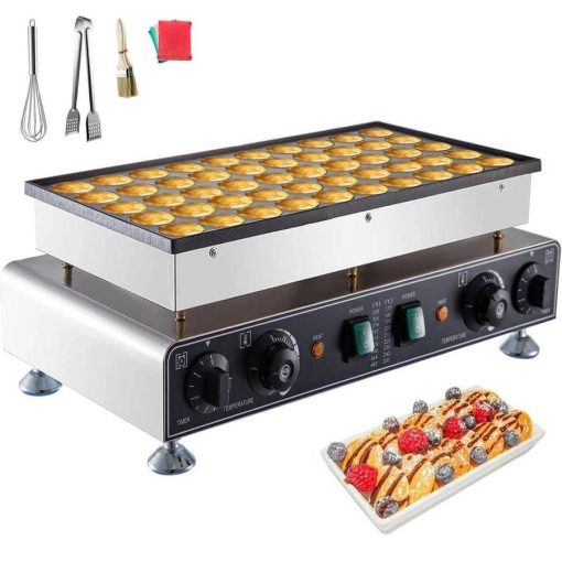 VEVOR Mini crêpe hollandaise Baker gaufrier 50 pièces 1700 W gaufrier machine 1.8 po Pour les restaurants