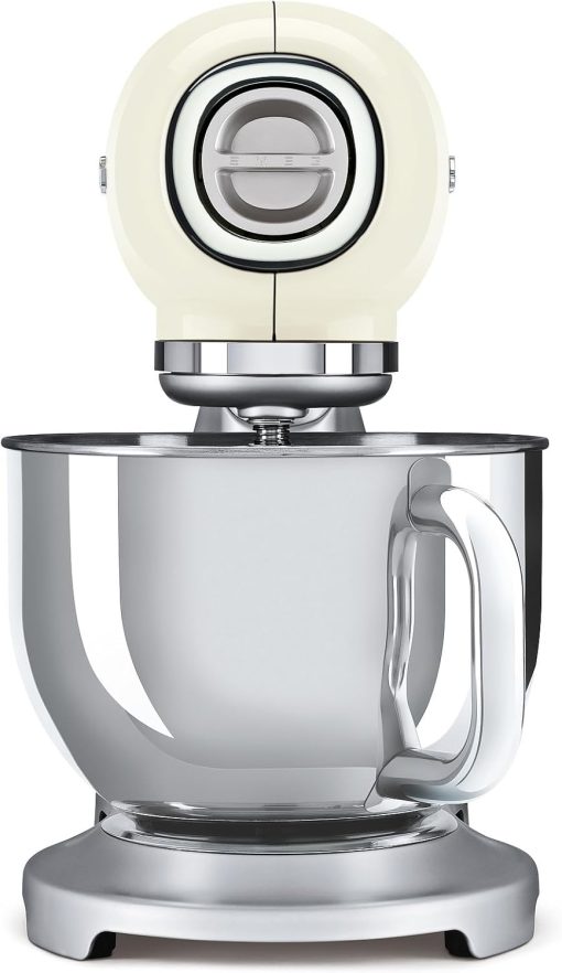 Smeg, Robot Patissier SMF02BLEU, 10 Niveaux de Vitesse, Fonction Mise en Marche Progressive, Bol 4,8 L, Verrouillage Moteur de Sécurité, Batteur Plat, Crochet et Couvercle Fournis, 800W, Noir - Image 10