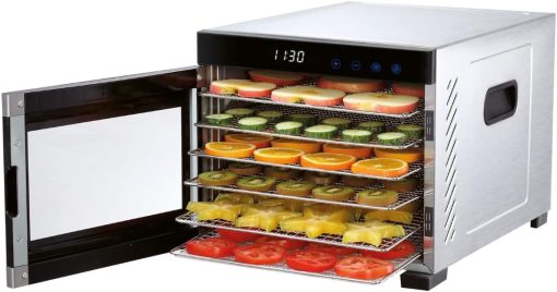 ProfiCook PC-DR 1218 Déshydrateur automatique en acier inoxydable, grand espace intérieur pour une utilisation jusqu'à 6 étages, bo?tier en acier inoxydable, thermostat numérique inclus - Image 4