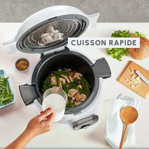 Moulinex, Cookeo Multicuiseur intelligent 6L, 150 recettes intégrées, Cuisson sans surveillance, Ecran intuitif, Guide de cuisson, Application MyMoulinex, 1600W, Blanc, 15 ans réparabilité - Image 16