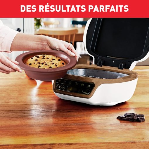 Tefal Machine à gateaux, 5 programmes automatiques pour réglage, 1 mode manuel, 3 moules flexibles, 1 grand moule en acier revêtu, Compatible avec moules Crispybake, Cake Factory+ KD802112 - Image 2