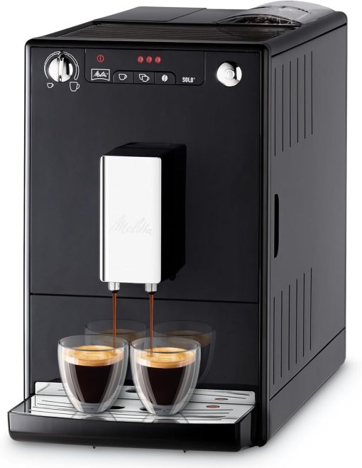 Melitta Caffeo Solo Noir Pure Black, Machine à Café à Grains avec Broyeur et Système d'Extraction des Ar?mes, Affichage LED, Mode 1 à 2 Tasses, Cafetière Expresso, Automatique, E950-222, 1400W - Image 29