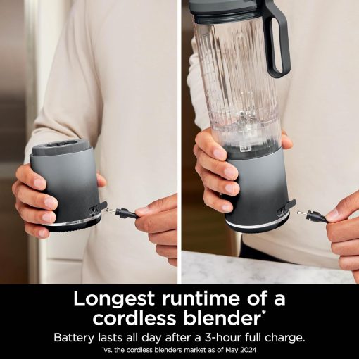 Ninja Blast Max, Portable Blender + Twist & Go, Personal Smoothie, Blend, Ice Crush, 3 Programs, Cordless, 22 oz removable Vessel, Dishwasher Safe, Leakproof, Navy, BC251NV - Image 16