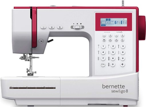Bernette Sew&GO8 Machine à coudre ordinateur avec 197 programmes de couture, bras libre, écran multifonction, couture, patchwork, matelassage, White - Image 11