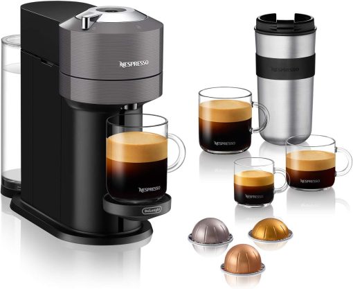 Nespresso Vertuo Next Coffee and Espresso Machine by De'Longhi with Milk Frother, 8 ounces, Dark Grey - Image 27
