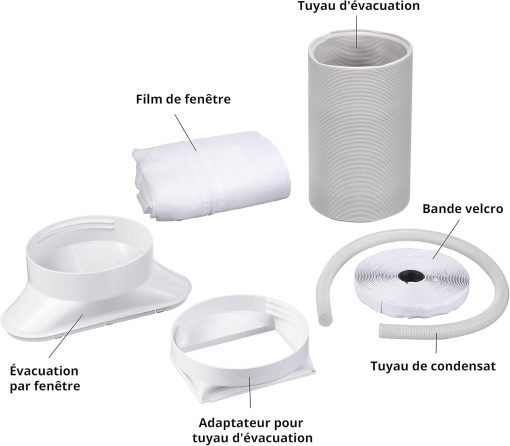 MEDION Smart Climatiseur Mobile P1002 (10000 BTU, 3-en-1, Refroidir, Déshumidification, Ventilation, jusqu'à 34m2, kit de joint de fenêtre, mode sommeil, contr?le Wifi, Télécommande, écran, MD 37733) - Image 23