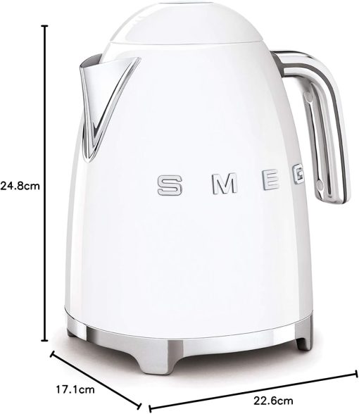 Smeg, Bouilloire électrique KLF03PGEU 1,7 L, Filtre Anticalcaire Lavable, Arrêt Automatique de Sécurité, Indicateur de Niveau d'Eau, Base Antidérapante, Range Cordon, Puissance 2400W, Vert d'Eau - Image 32