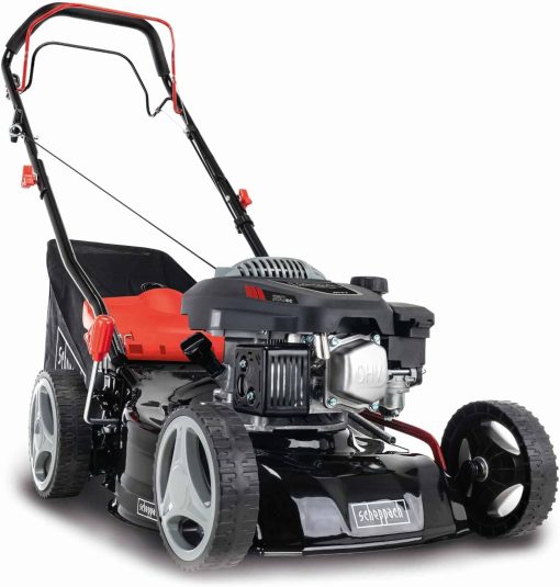 Scheppach Tondeuse à Gazon Thermique MS150-42 | Autotractée - 3,7 CV | Largeur de Coupe 42cm | Raccord Rapide de Nettoyage | Panier 45L | Hauteur - 7 Niveaux | Lame supp. + Huile Incluse - Image 5