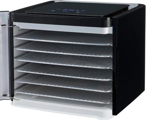 Nebula Déshydrateur Alimentaire | 6 Plateaux Acier Inoxydable | Contr?le Tactile LED | Température Réglable 35-70°C | Deshydrateur Fruits Et Légumes | Deshydratateur Alimentaire | 400W - Image 2