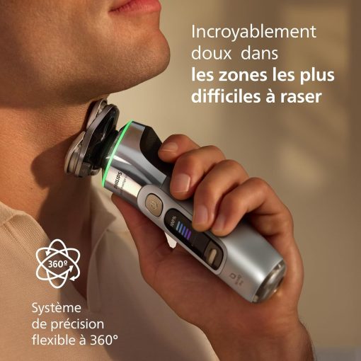 Philips Rasoir i9000 Prestige Ultra, Rasoir électrique 100% étanche, Technologie Skin IQ Pro, Système Triple Lift & Cut, Lames de précision NanoTech rotatives 360°, 5 modes de rasage, XP9401/38 - Image 9
