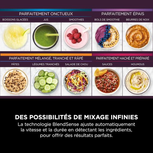 Ninja Detect Power Blender Processor Pro 3-en-1, mixeur 1200W, bol à mélanger, lame malaxeur, gobelet individuel, récipient, pétrir, mixer, hacher et mélanger, noir, TB401EU - Image 18