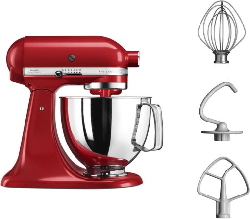 KitchenAid Robot Patissier I Artisan I Robot cuisine multifonctions à tête inclinable I Avec 4 accessoires I Bol de 4,8L | Crème - Image 8