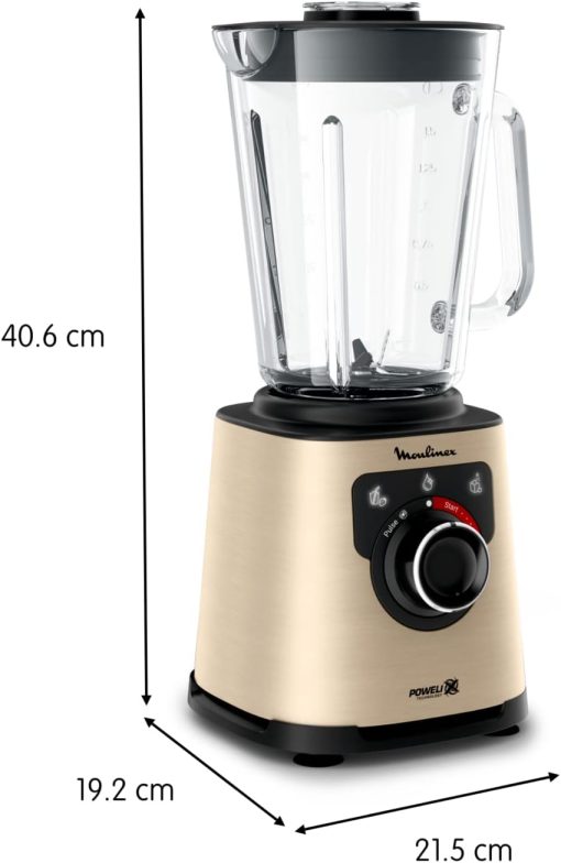 Moulinex Perfectmix Cook blender chauffant à haute vitesse, 10 programmes automatiques, 1400 W, YY5607FG, Noir et Transparent, Métal - Image 30