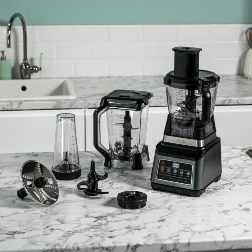 Ninja 3-in-1 Food Processor and Blender with 5 Programs: Mixer, Mixer Max, Chop, Mix, Puree, Bowl 1.8L, Jug 2.1L, Cup 700ml, 1200W, Dishwasher Safe, Auto-iQ, Black BN800EU - Image 2