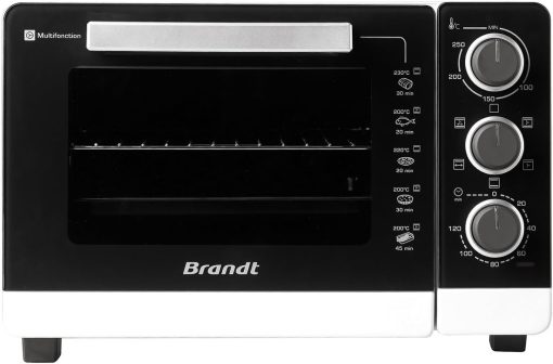 BRANDT FC215MB - Mini four - 21L - Multifonction - 5 positions de cuisson - Porte double vitre - Cavité anti-adhésive - Accessoires : lèchefrites, grille, pince pour récupérer les plats - 1380W - Noir - Image 8