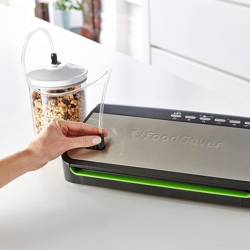 FoodSaver FFS005X Vacuum Sealer with Storage Compartment for Roll and Cutter, Pulse Function for Fragile Food, Includes Matching Accessories and Vacuum Bags - Image 17