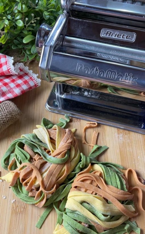 Ariete Pastamatic 1593, Electric Pasta Machine, 2 Speeds + Pulse, 9 Variable Thicknesses, 5 Dough Shapes, Fixing Clamp and Crank Included, 90 W - Image 2