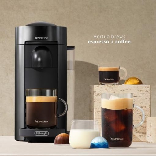 Nespresso Vertuo Plus Coffee and Espresso Maker By De'Longhi, Ink Black - Image 28
