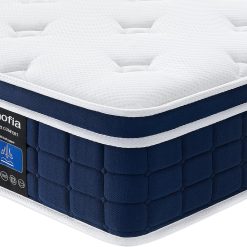 Inofia Ace Hybrid Firm Mattress 140 x 200 cm H4 Firm Mattress with Breathable Memory Foam and Independent Bagged Springs, 7 Ergonomic Zones, Extra Comfort for Adults and Children
