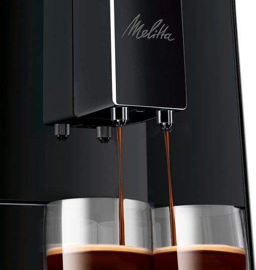 Melitta Caffeo Solo Noir Pure Black, Machine à Café à Grains avec Broyeur et Système d'Extraction des Ar?mes, Affichage LED, Mode 1 à 2 Tasses, Cafetière Expresso, Automatique, E950-222, 1400W - Image 10