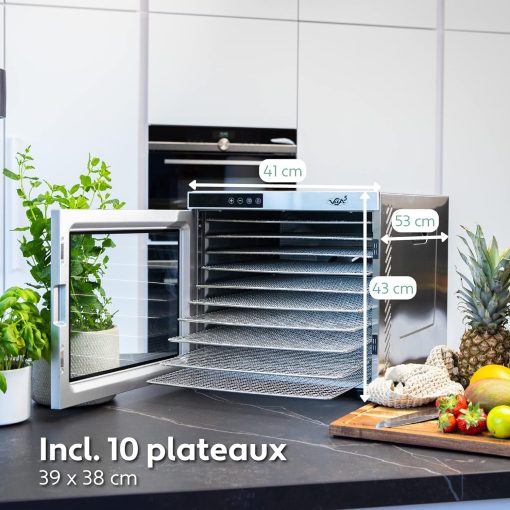Vita5 Nobel Pro6 Food Dehydrator with 6 Stainless Steel Trays - Dehydrator with 24-Hour Timer and Temperature 35-75°C - Dehydrator for Meat, Fruit, Mushrooms - 650W Food Dehydrator - Image 18
