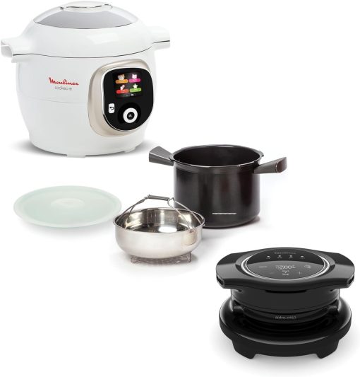Moulinex, Cookeo Multicuiseur intelligent 6L, 150 recettes intégrées, Cuisson sans surveillance, Ecran intuitif, Guide de cuisson, Application MyMoulinex, 1600W, Blanc, 15 ans réparabilité - Image 5