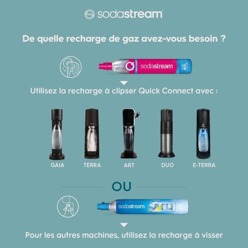 SodaStream ART Sparkling Water and Soda Machine | Pack of 1 Bottle 1 L + 1 Bottle 0.5 L Dishwasher Safe + 1 60L Gas Refill Clip On | Black [Amazon Exclusive] - Image 21