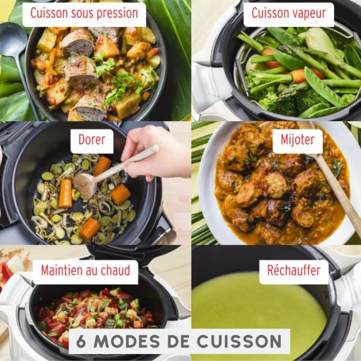 Moulinex, Cookeo Multicuiseur intelligent 6L, 150 recettes intégrées, Cuisson sans surveillance, Ecran intuitif, Guide de cuisson, Application MyMoulinex, 1600W, Blanc, 15 ans réparabilité - Image 27