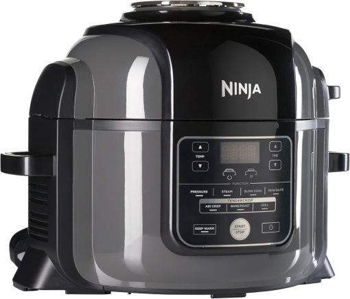 Ninja Foodi MINI 6-en-1 4.7L Multicuiseur, Autocuiseur Multifonction, Friteuse, 6 fonctions de cuisson dont Cuisson lente et Vapeur, 1460W, Gris/Noir OP100EU - Image 23