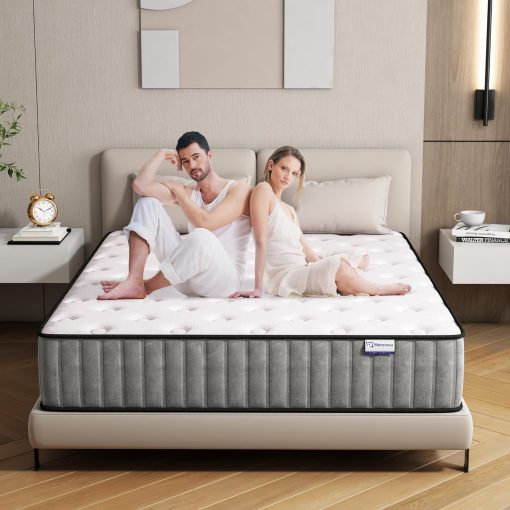 Matoresu Double Mattress 160 x 190 cm Memory Foam Height 25 cm Medium Rigid H3 Ergonomic 7 Zone Cold Foam Comfortable Breathable Fabric Cover - Image 42