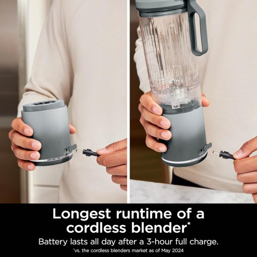 Ninja Blast Max, Portable Blender + Twist & Go, Personal Smoothie, Blend, Ice Crush, 3 Programs, Cordless, 22 oz removable Vessel, Dishwasher Safe, Leakproof, Navy, BC251NV - Image 4