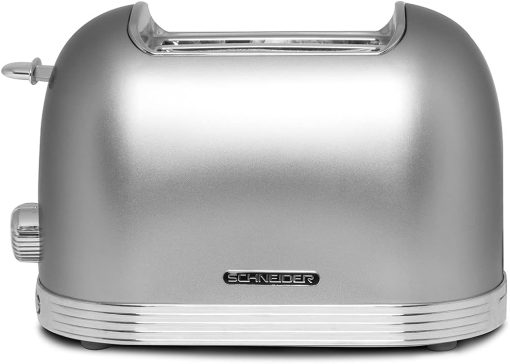 SCHNEIDER SCTO2S, Grille pain Vintage , 2 Fentes , Fonction décongélation , Arrêt automatique , Puissance (815W) , Tiroir ramasse miettes , Silver - Image 3