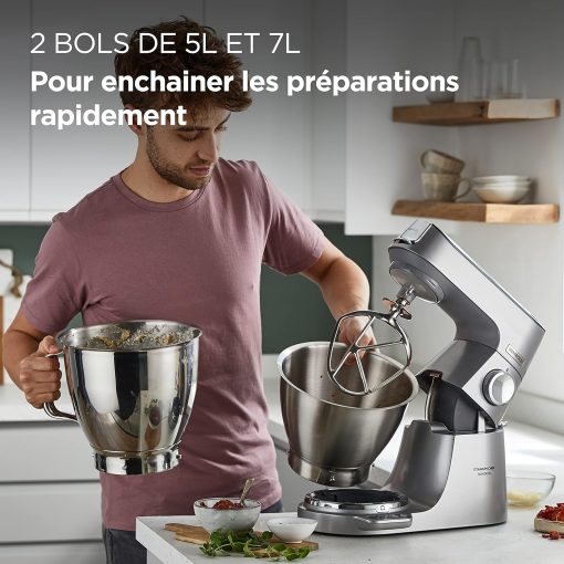 Kenwood Titanium Chef Baker KVC65.001WH, Pastry Robot with Integrated Scales, Including 3-Piece Pastry Set, Spatula & Splash Protection, 1200 W, White - Image 21