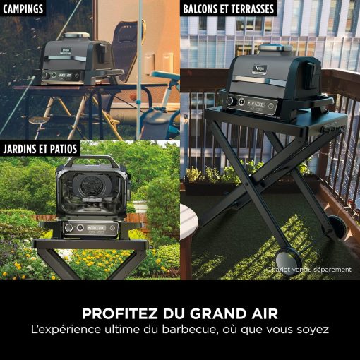 Ninja Woodfire Barbecue électrique et fumoir Pro XL avec thermomètre, barbecue et Air fryer d'extérieur 4-en-1 avec système Smart Cook et granulés Woodfire, portatif, gris/noir, OG850EU - Image 33