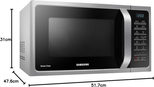 Samsung MC28H5015CS Micro-ondes Combiné, SmartOven, 900 W, Grill 1500 W, 28 L, 51,7 x 31 x 47,6 cm, Argent - Image 7