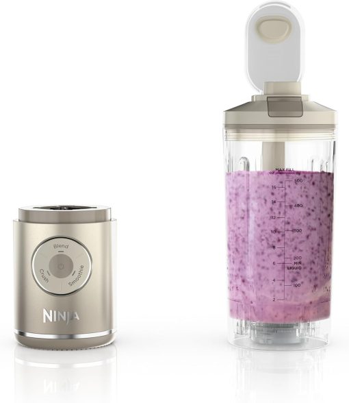 Ninja Blast Max, Portable Blender + Twist & Go, Personal Smoothie, Blend, Ice Crush, 3 Programs, Cordless, 22 oz removable Vessel, Dishwasher Safe, Leakproof, Navy, BC251NV - Image 2