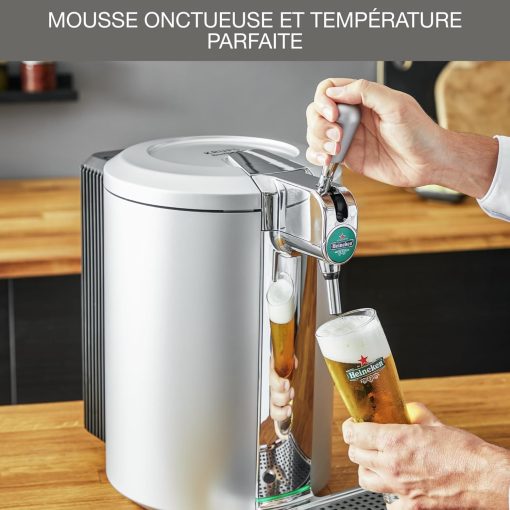 Krups Beertender Machine bière pression, F?ts de 5 L, Marques du groupe Heineken, Témoin lumineux, Température et mousse parfaites, Bière fra?che, Installation facile, Compact noire VB450E10 - Image 19