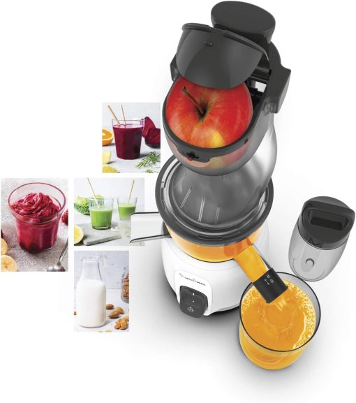 Moulinex Juice & Clean ZU420E10 Fruit and Vegetable Juice Extractor, Vitamin Juice, Press, 150 W, 42 to 83 RPM, Fresh Fruit Juice, Jam, Grout, Sorbet, Automatic Cleaning - Image 9