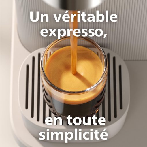 Philips Baristina Machine à expresso - Un véritable expresso, en toute simplicité - Compacte - 16 bars de pression - Broyeur intégré - Machine blanche avec porte-filtre blanc (BAR300/00) - Image 28