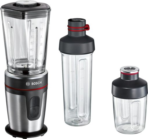 Bosch Electroménager - MMBV622M Blender sous vide VitaPower Série 8 – Grande préservation des vitamines – Gourde to go avec valve sous-vide – 1,5 L – 1000W - Argent/Noir - Image 3