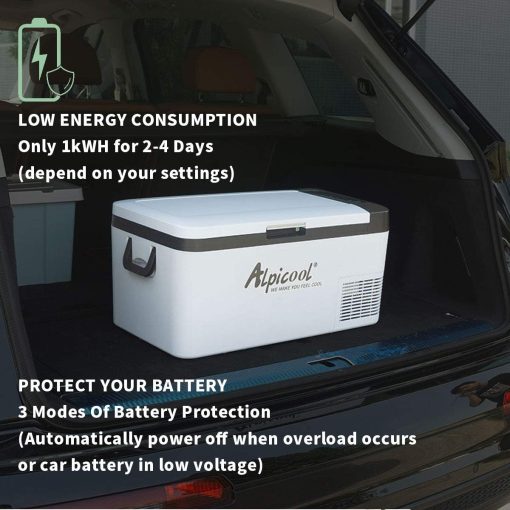 Alpicool LGMP8 8L Glaciere Portable Réfrigérateur Voiture Camping Congélateur 12/24V Mini Frigo pour Maison, Bureau ou Pique-Nique en Plein Air/ -20 à 20℃(Batterie Non Incluse) - Image 23