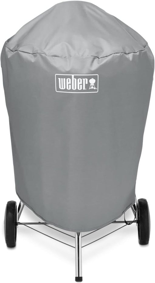 Weber Classic Kettle barbecue au charbon de bois, surface de cuisson ? 57cm, barbecue avec couvercle et cuve en acier emaillé, thermomètre intégré au couvercle, trépied et roues - Noir (1341504) - Image 17