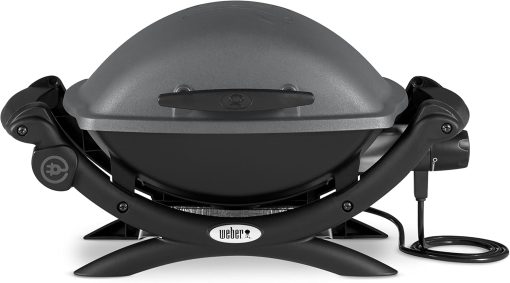 Weber Q1400 Barbecue électrique, surface de cuisson 43 x 32 cm, nomade, grille en fonte émaillée divisée en 2 parties, couvercle et cuve en fonte d'aluminium - Gris foncé (52020053) - Image 9