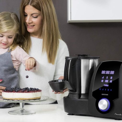 Cecotec Robot de Cuisine Mambo Black. 23 Fonctions, 10 Niveaux de Température, 1700W, 2,5 kg de Pate, Cruche de 3,3L, 10 Vitesses, Minuterie, Température Réglable de 37 °C à 120 °C - Image 76