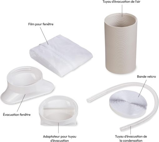 MEDION Smart Climatiseur Mobile P1002 (10000 BTU, 3-en-1, Refroidir, Déshumidification, Ventilation, jusqu'à 34m2, kit de joint de fenêtre, mode sommeil, contr?le Wifi, Télécommande, écran, MD 37733) - Image 15
