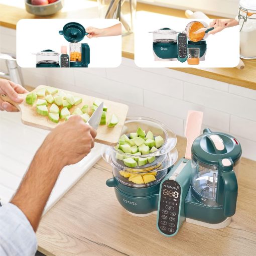 Babymoov Nutribaby(+), Robot Cuiseur Bébé Multifonctions 6 en 1, Cuiseur Vapeur Mixeur, Grande Capacité 2,2L, Petits Pots Bébé Faits Maison, Idéal Diversification Alimentaire, Gris - Image 20