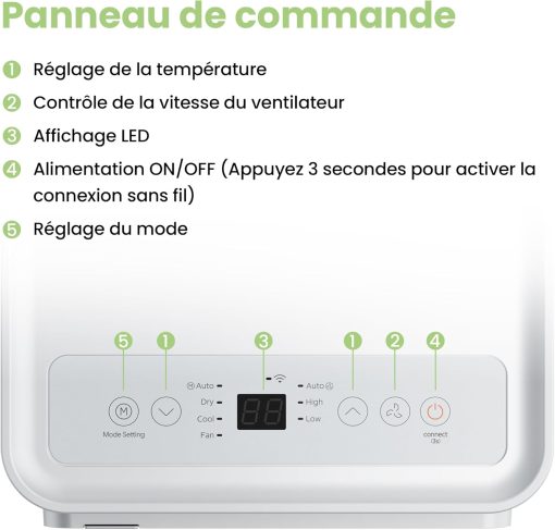 COMFEE Breezy Cool 2.0 | Climatiseur Mobile Connecté 7000 BTU - Image 10