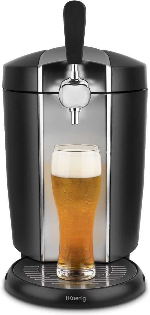 H.Koenig Tireuse à Bière compatible tous F?ts Universels Pressurisés de 5L Inox BW1778, Machine, Pompe, Pression domestique, Professionnelle, Universelle, Refroidissement intégré 4°C - Image 6