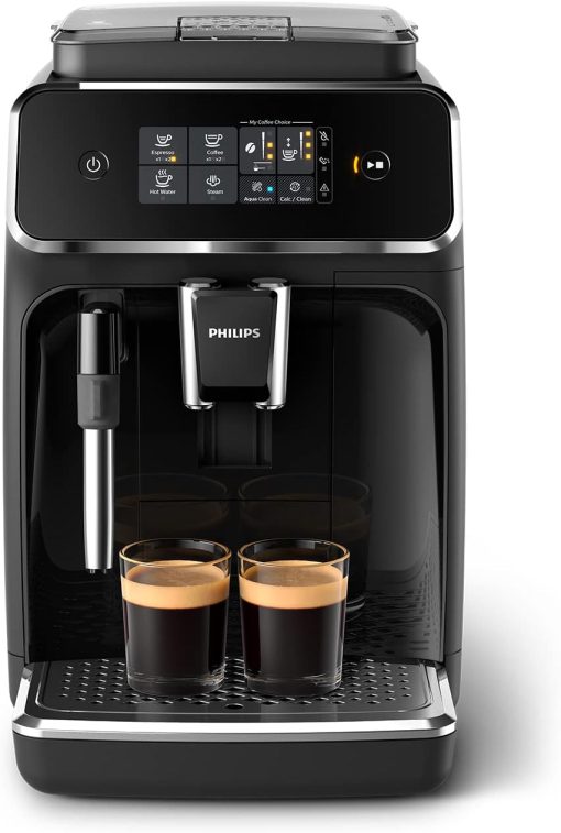 Philips Series 2200 Espresso Machine - Coffee Bean - LatteGo Milk Frother, 3 Coffee Specialties, Intuitive Touch Screen, Glossy Black (EP2231/40) - Image 2